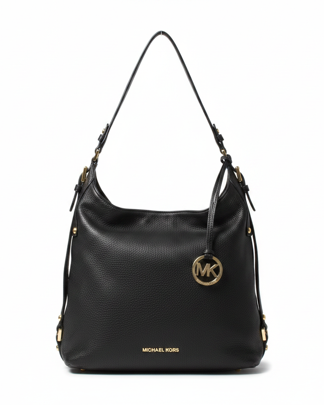 Michael Kors Black Pebbled Leather Hobo Bag