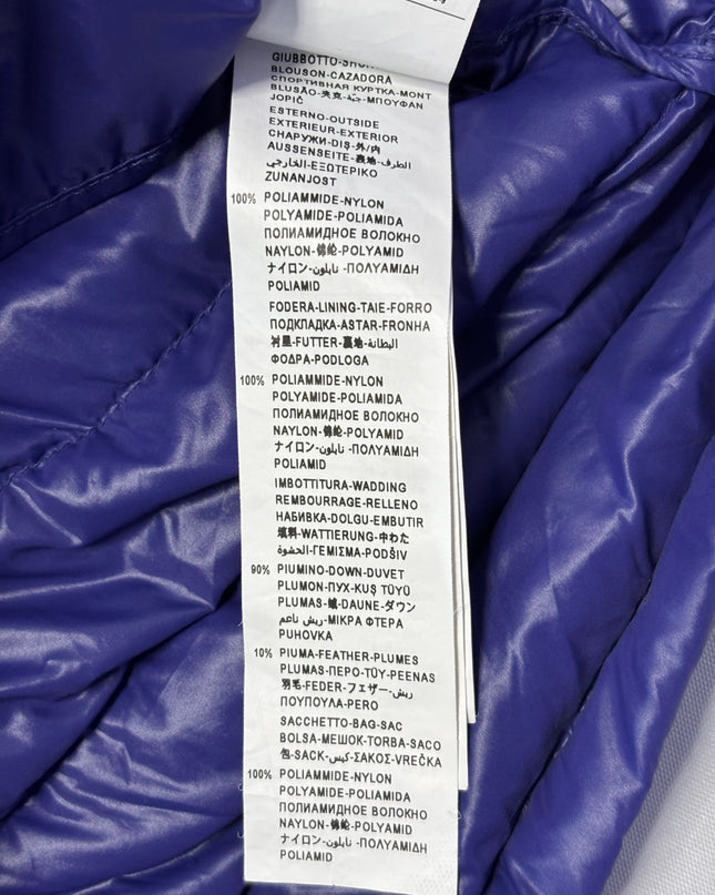 Benetton Purple Lightweight Hooded Puffer Down Jacket