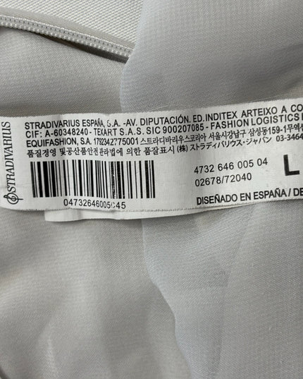 Stradivarius Beige Flared Midi Skirt