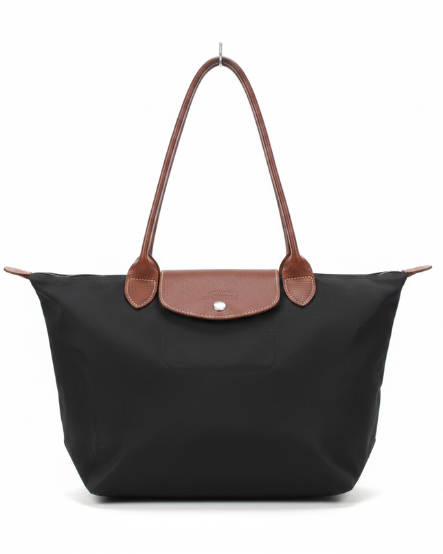 Longchamp Black Le Pliage Large Shoulder Tote Bag