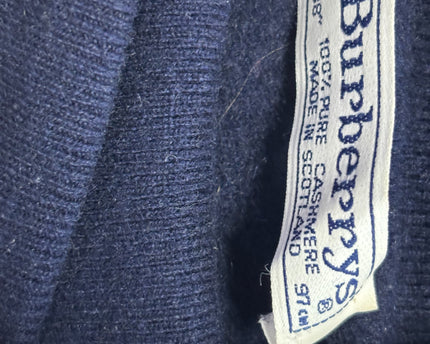 Burberry Navy Blue Cashmere Turtleneck Sweater
