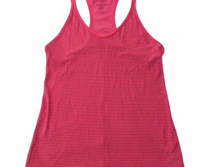 Lululemon Bright Pink Striped Racerback Activewear Tank Top