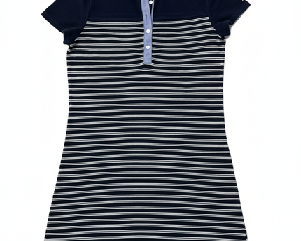Tommy Hilfiger Navy Blue/White Striped Polo Dress