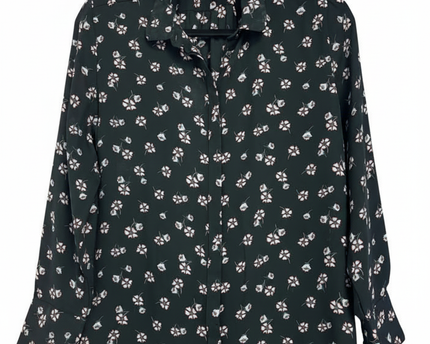 Loft Petite Floral Long Sleeve Button-Down Blouse