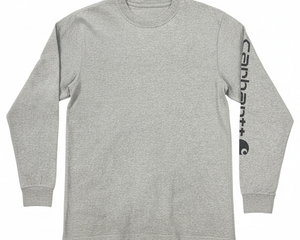 Carhartt Heather Grey Graphic Sleeve Long-Sleeve T-Shirt