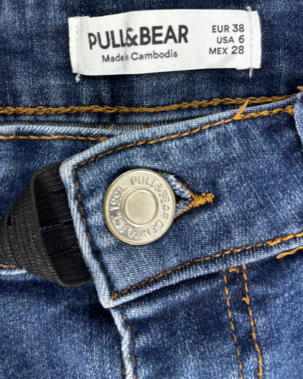 Pull&Bear Flared High Waist Blue Jeans - M | Waist: 28"