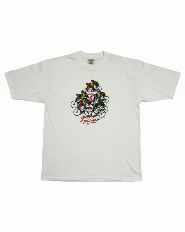 Vintage Guess Georges Marciano White Graphic Long Sleeve Tee