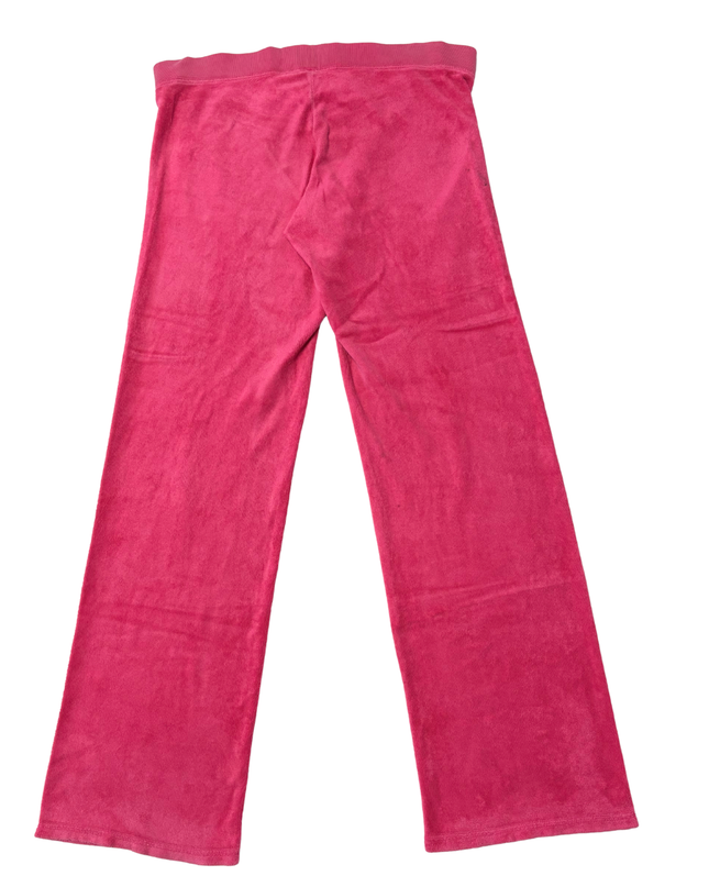Juicy Couture Y2K Velour Hot Pink Drawstring Tracksuit Bottoms