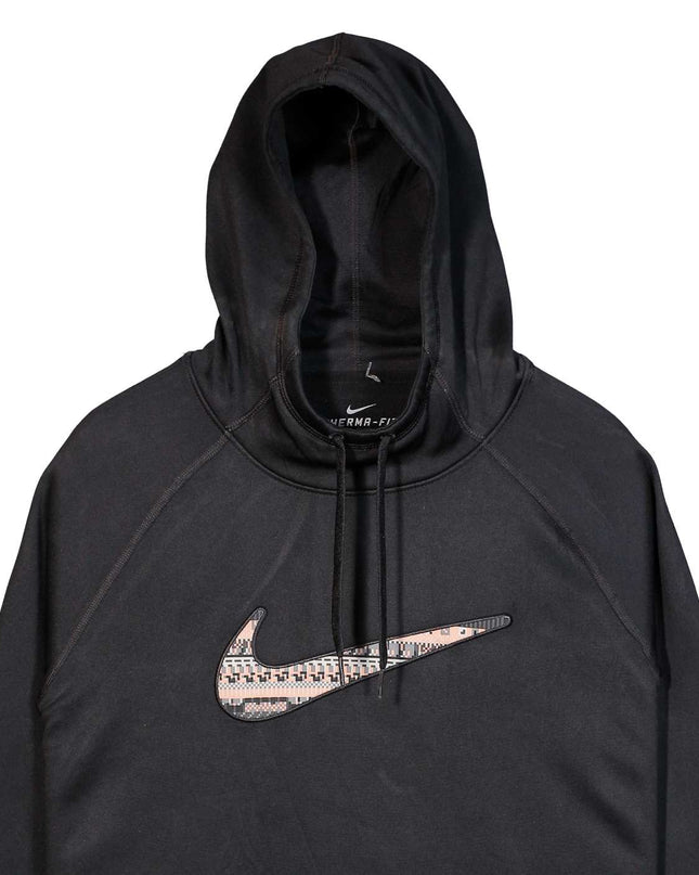 Nike Therma Fit Knockout Swoosh Mens Black Hoodie
