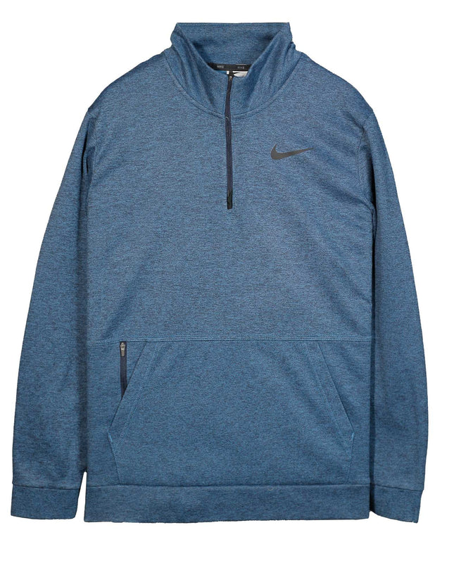 Nike Therma Fit Quarter Zip Pullover Blue Sweatshirt
