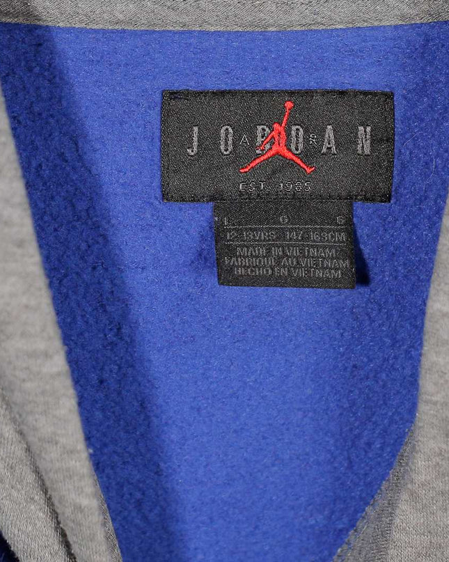 Nike Air Jordan Jump man Holiday Plaid Pullover Blue Hoodie