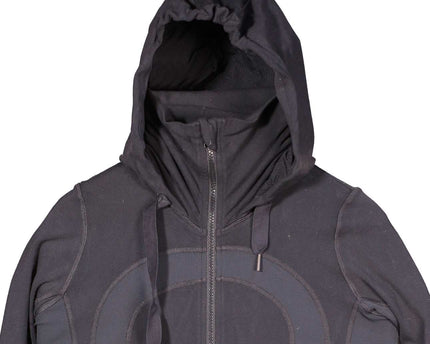 Lululemon In Stride Full Zip Hooded Active Thumbholes Black Jacket