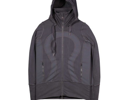 Lululemon In Stride Full Zip Hooded Active Thumbholes Black Jacket