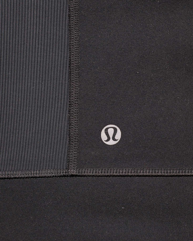 Lululemon In Stride Full Zip Hooded Active Thumbholes Black Jacket