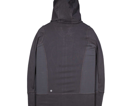 Lululemon In Stride Full Zip Hooded Active Thumbholes Black Jacket