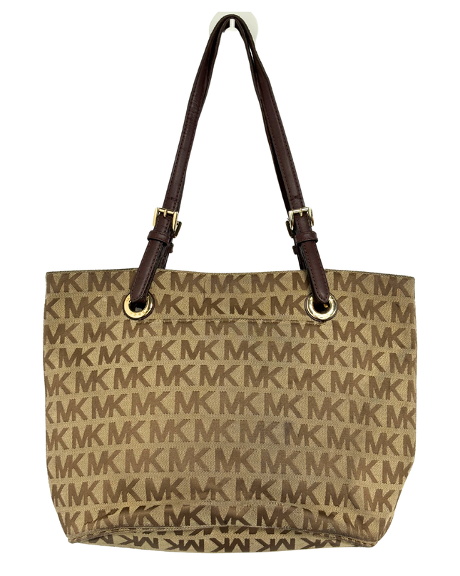 Michael Kors Brown Mk Signature Canvas Tote Bag