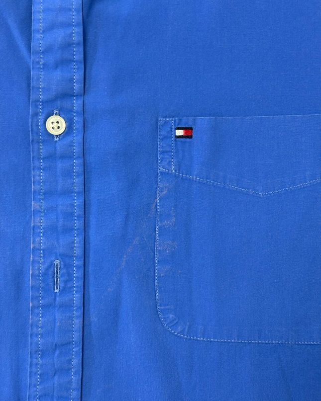 Tommy Hilfiger Blue Short Sleeve “New York Fit” Button-Down Shirt