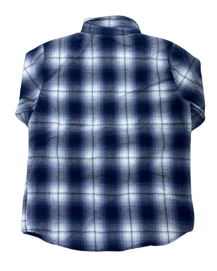 Levi's Ombre Plaid Button-Up Shirt - Navy Blue - S
