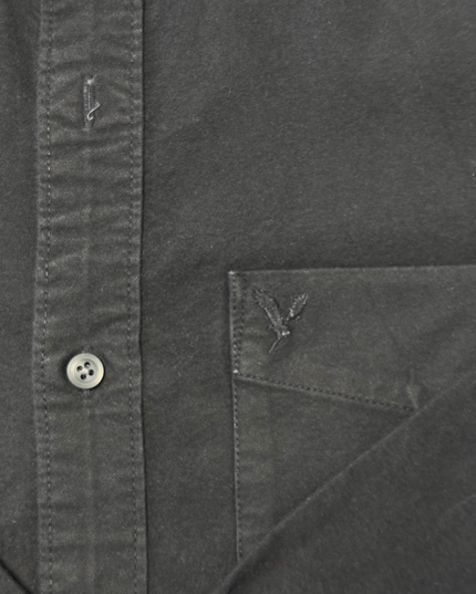 American Eagle Slim Fit Washed Black Casual Shirt - M