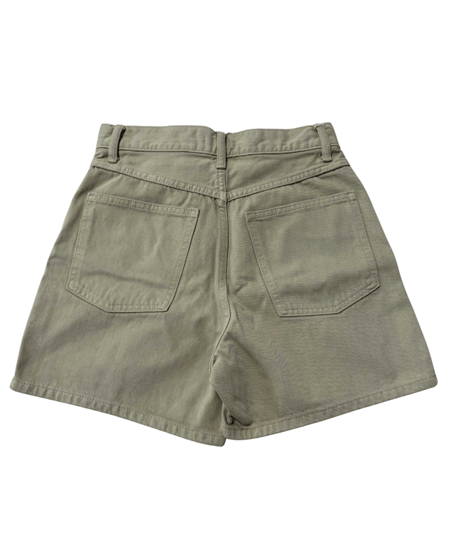 Uniqlo Christophe Lemaire High Rise in Olive Green Denim Shorts