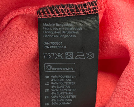 H&M Divided Coral Sleeveless Textured Fit and Flare Mini Dress