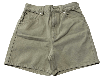 Uniqlo Christophe Lemaire High Rise in Olive Green Denim Shorts