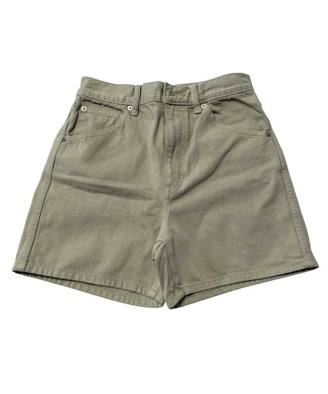 Uniqlo Christophe Lemaire High Rise in Olive Green Denim Shorts