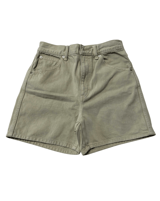 Uniqlo Christophe Lemaire High Rise in Olive Green Denim Shorts