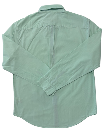 American Eagle Classic Fit Mint Green Button-Up Shirt - M