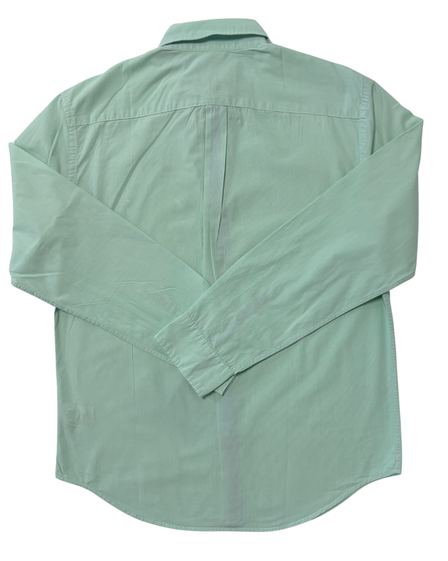 American Eagle Classic Fit Mint Green Button-Up Shirt - M