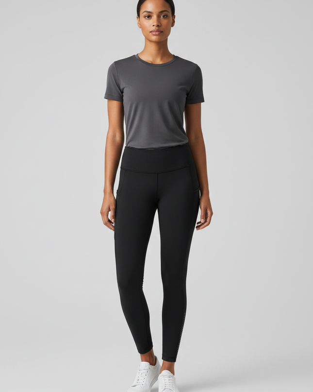 Lululemon Black Fast and Free High-Rise 25" Reflective Leggings