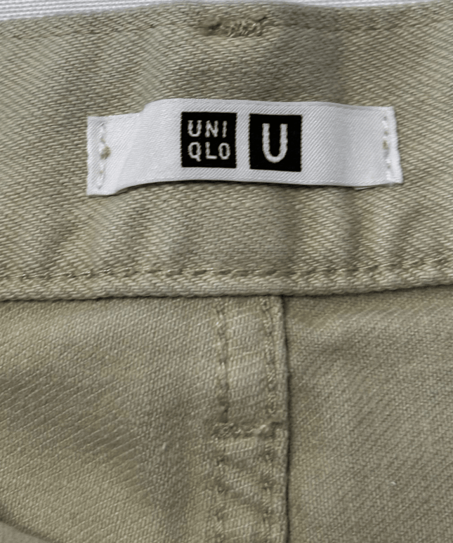 Uniqlo Christophe Lemaire High Rise in Olive Green Denim Shorts