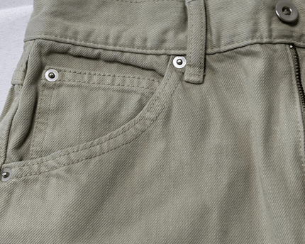 Uniqlo Christophe Lemaire High Rise in Olive Green Denim Shorts