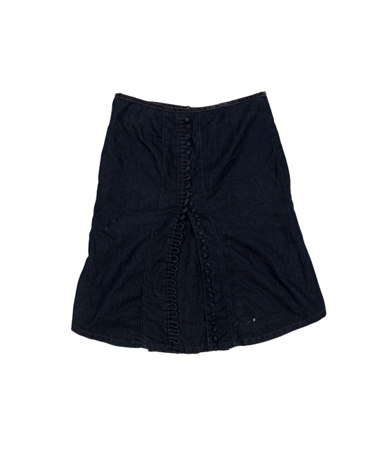 GAP Dark Wash Front-Button Detail Denim Skirt- M