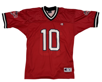 Champion Red #10 Team USA Throwback Mesh American Football Jersey - L