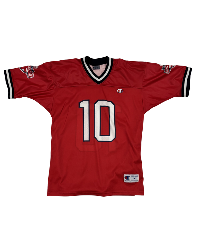 Champion Red #10 Team USA Throwback Mesh American Football Jersey - L