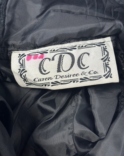 CDC Caren Desirée & Co. Black Halter with Side Slit Evening Gown - XS