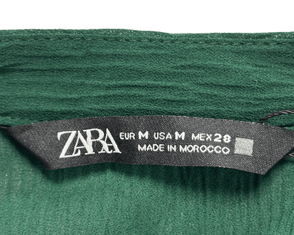 Zara Tiered Ruffle Forest Green Long Sleeve Mini Dress