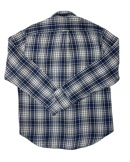 Gant Navy & White Flannel Plaid Shirt - L
