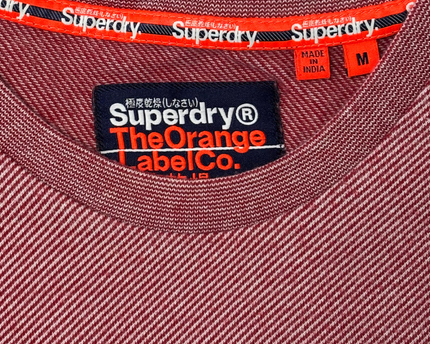 Superdry The Orange Label Co. Burgundy Heather Crew Neck T-Shirt