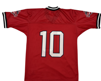 Champion Red #10 Team USA Throwback Mesh American Football Jersey - L