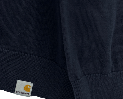 Carhartt Navy Blue Crewneck Knit Pullover Sweater - Long Sleeve