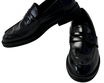 H&M Classic Faux Leather Penny Loafers | Black
