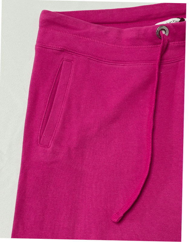 Calvin Klein Jeans Fuchsia Logo Print Fleece Joggers