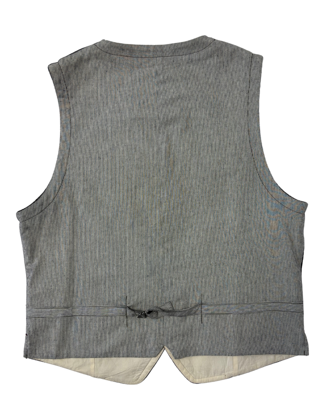 White Stuff Gentlemen’s Relish Gray Herringbone Wool Blend Waistcoat