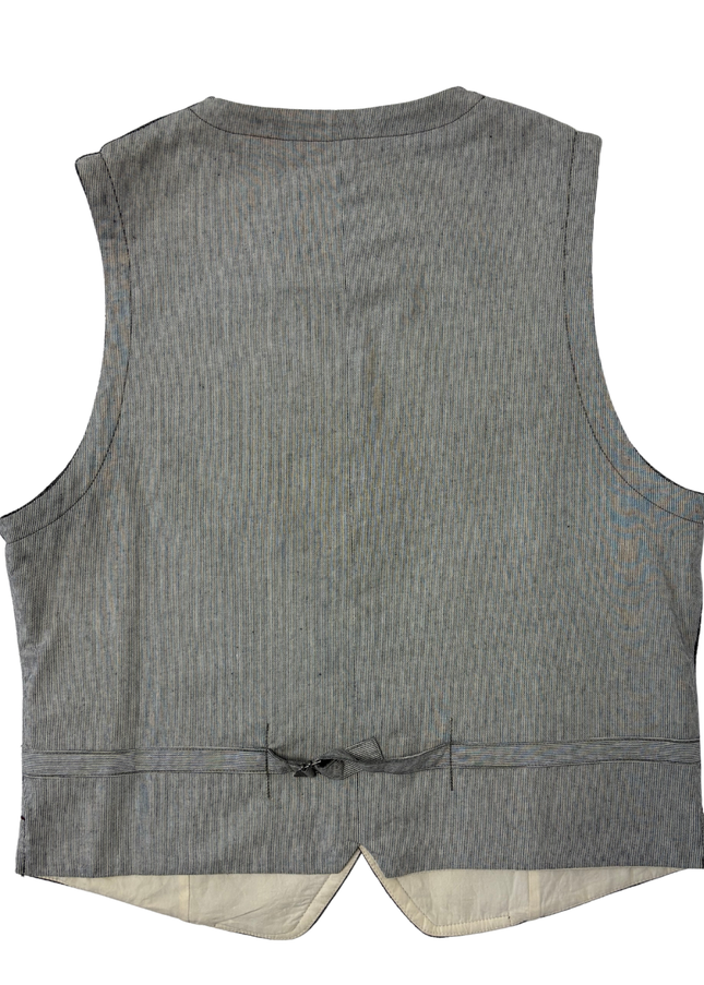 White Stuff Gentlemen’s Relish Gray Herringbone Wool Blend Waistcoat