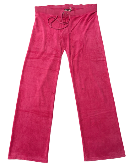 Juicy Couture Y2K Velour Hot Pink Drawstring Tracksuit Bottoms