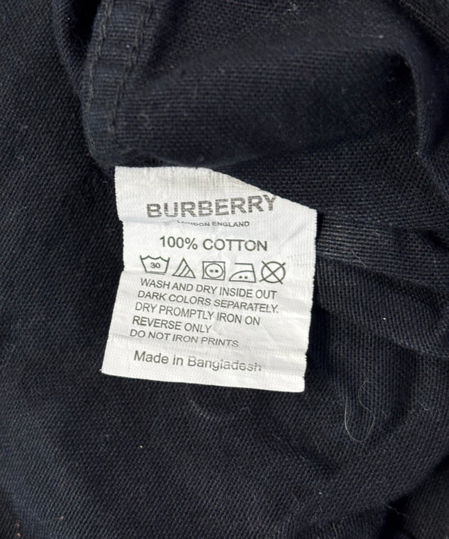 Burberry Black Long-Sleeve Button-Down Shirt