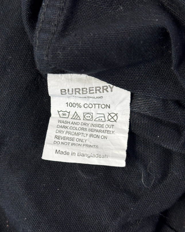 Burberry Black Long-Sleeve Button-Down Shirt