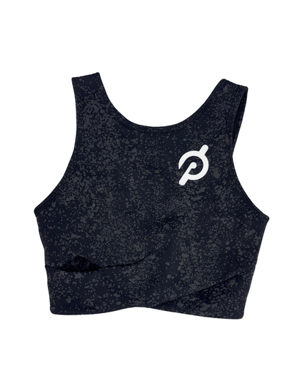 Lululemon x Peloton Black Speckled Workout Crop Top - XS